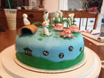 Ghibli Inspired Cake- View 2 by death2fangirlz