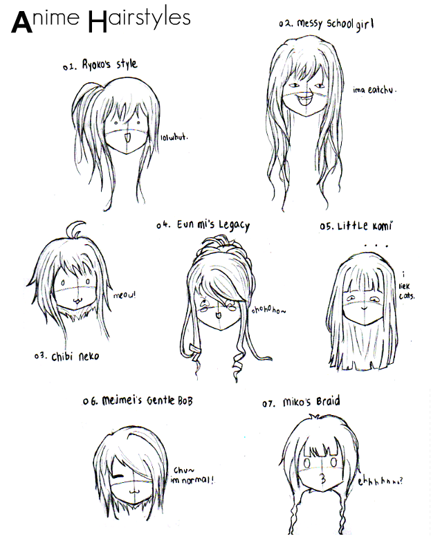 Anime Hairstyles By Kawaa Kari On Deviantart