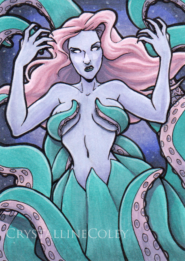 Tentacle Queen ACEO