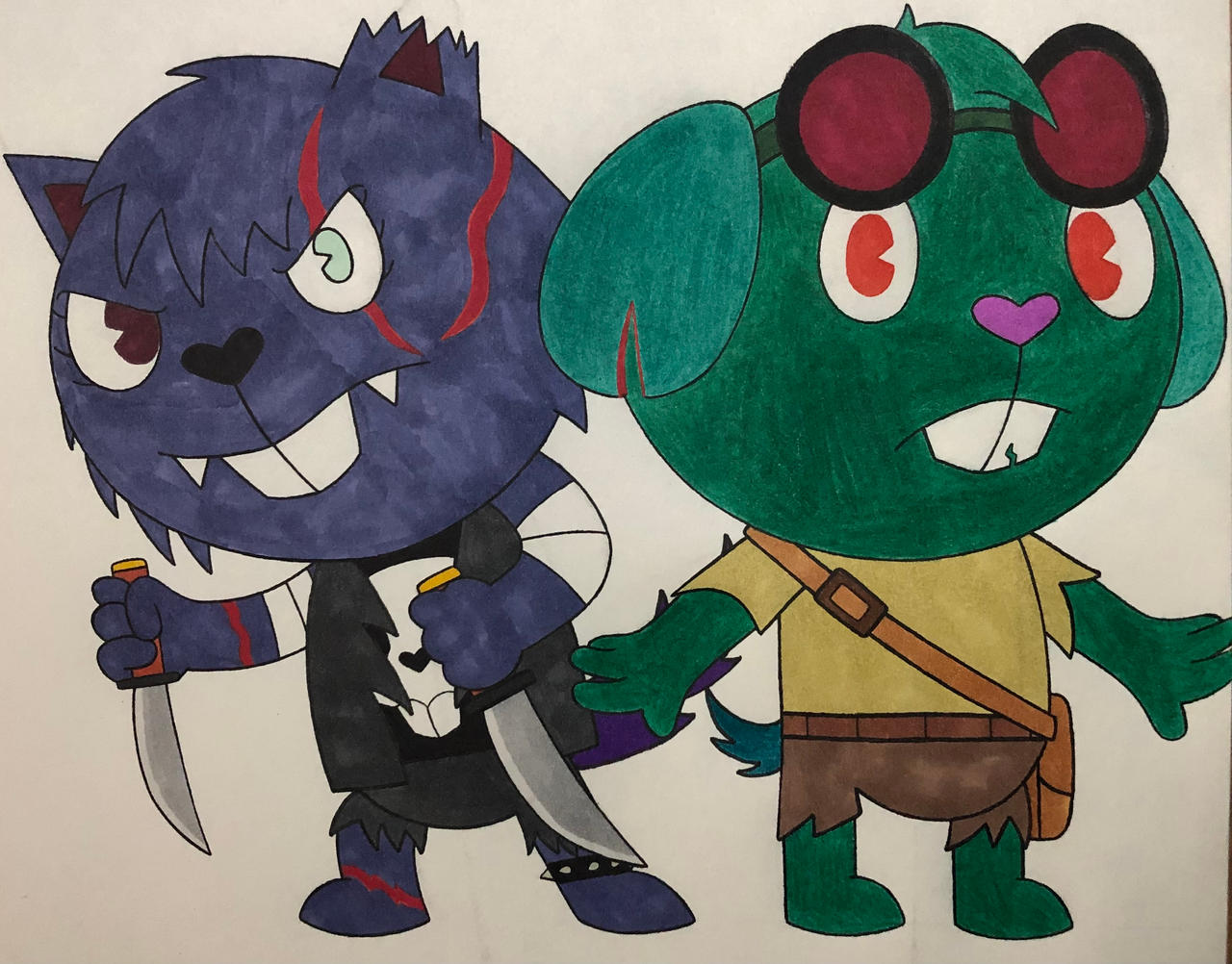 Htf Blue Dog (New HTF OC) Ludella the Wolf and Higgy the Dog by JohnWyldstylehtf on ...