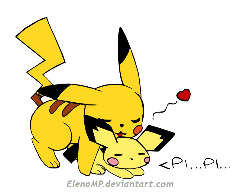 Pikachu e Pichu by ElenaMP on DeviantArt.