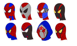 Spiderman Head Doodle Variants