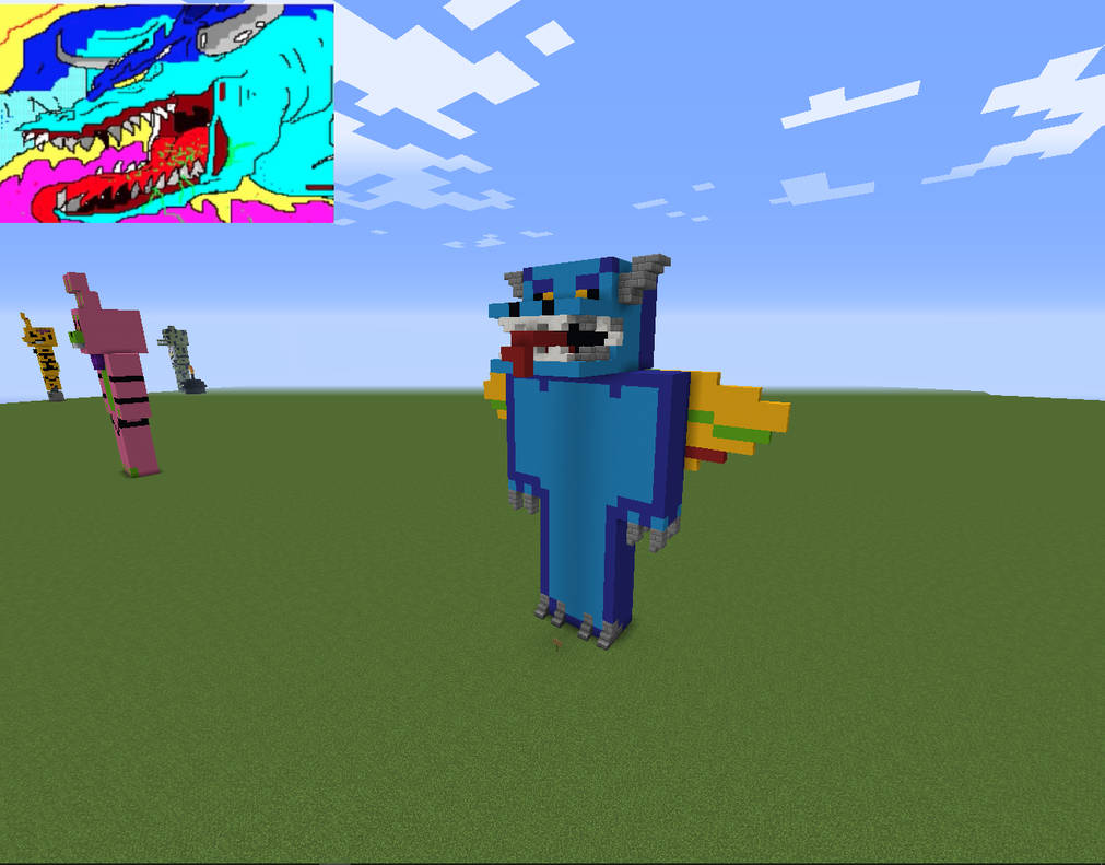 grok statue minecraft from doofas by springbonnie1234567 on DeviantArt