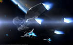 Battlestars Bomber Fleet by Euderion