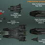 Prothean Starships Size Comparison Top View