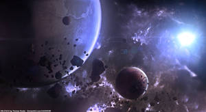 A Tale of Asteroids and Planets (Stock)