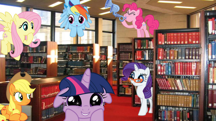 Mane 6 At The Library