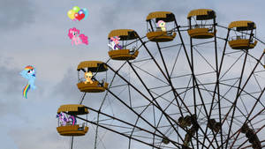Mane 6 On A Ferris Wheel