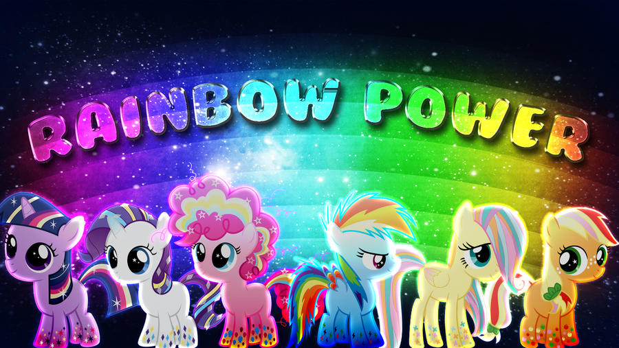 Mane 6 Rainbow Power Filly Version