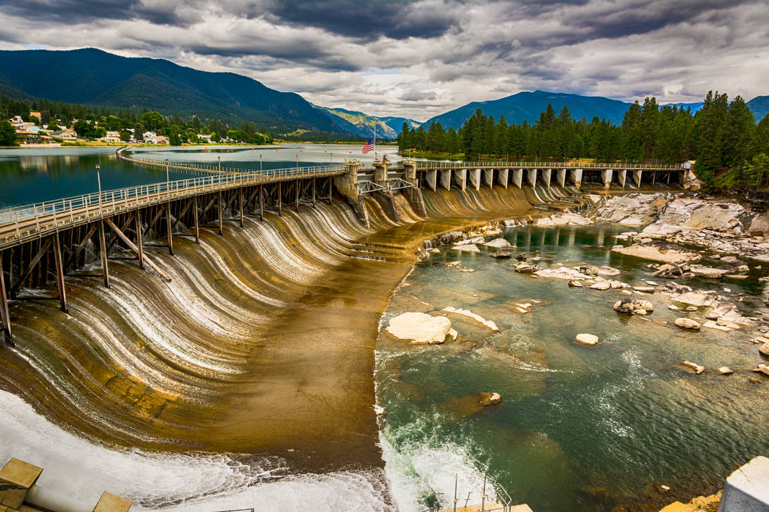 Upstream Dam at Thompson Falls by quintmckown