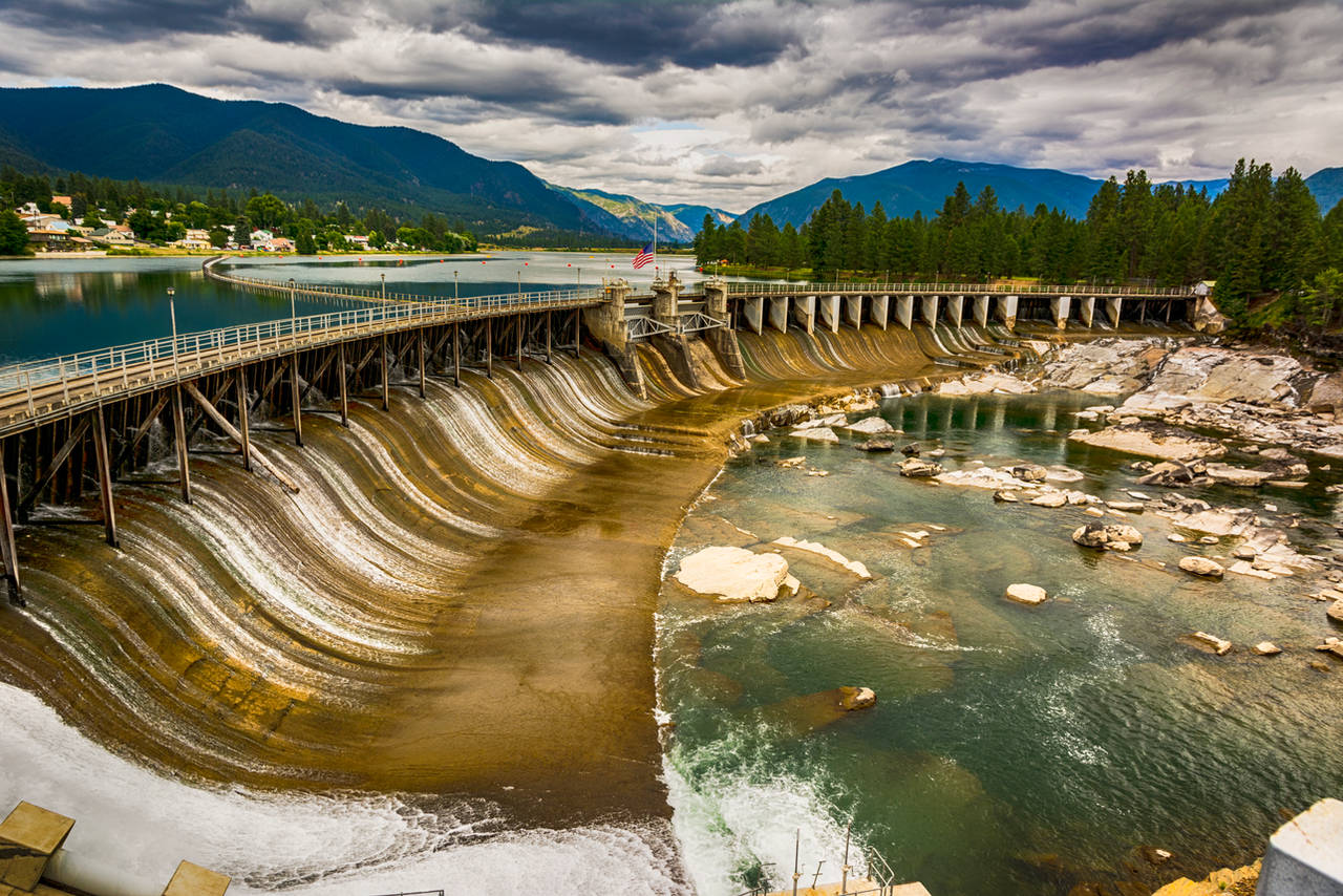 Upstream Dam at Thompson Falls by quintmckown