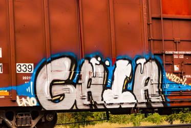 Graffiti on the tracks (Detail) by quintmckown