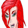 Manga Girl with Red Hair