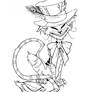 Tattoo Design: Cheshire Cat w/ Hatter's Hat