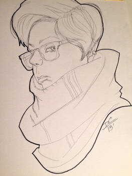 Self Portrait with Scarf, 2013