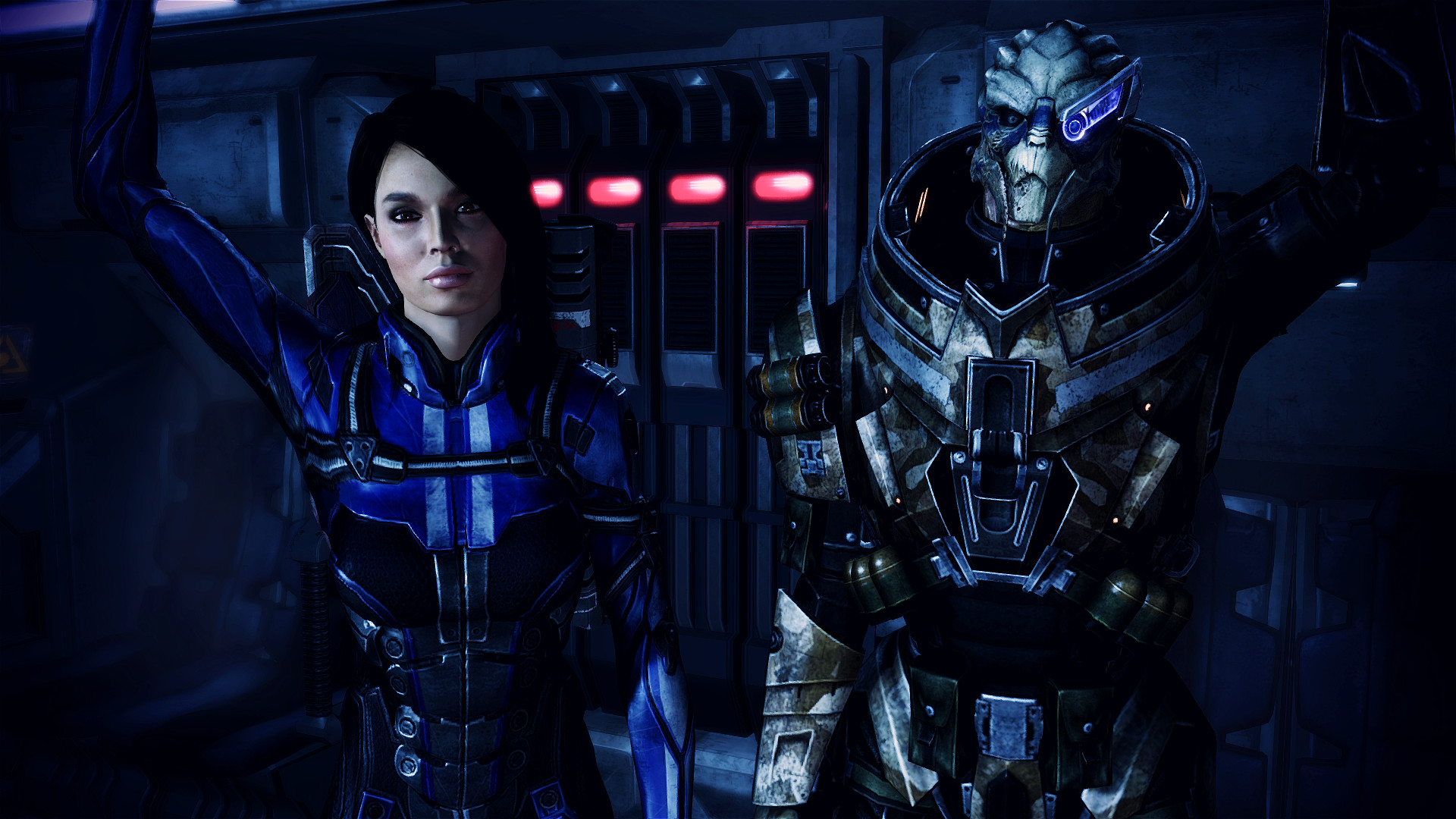 Ashley Williams and Garrus Vakarian