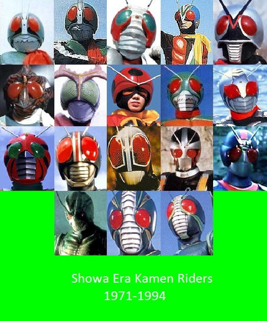 Showa Era Kamen Riders by Mariokartracer10 on DeviantArt