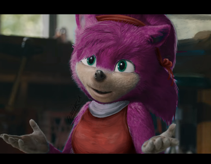 Amy movie design, Sonic the Hedgehog