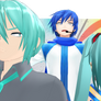 Bad Mikuo, poor Miku and angry daddy Kaito :DD