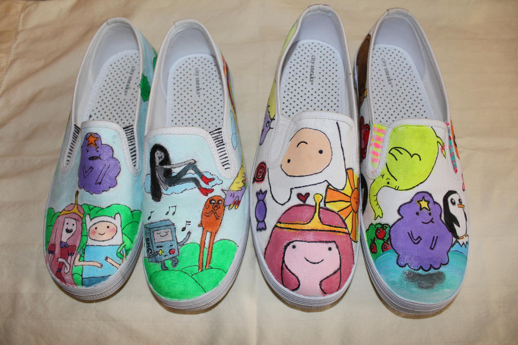 adventure time shoes by nifersaurus on DeviantArt