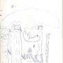Doodles inside coloringbook-buildings, monster-pen