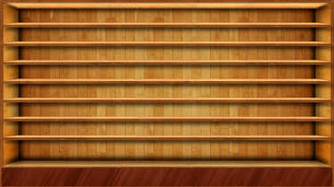 Wood Shelves Wallpaper