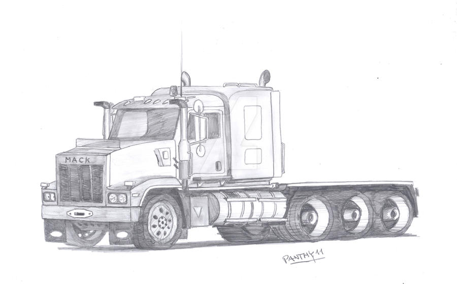 Mack Rd Draw How To Draw A Mack Truck