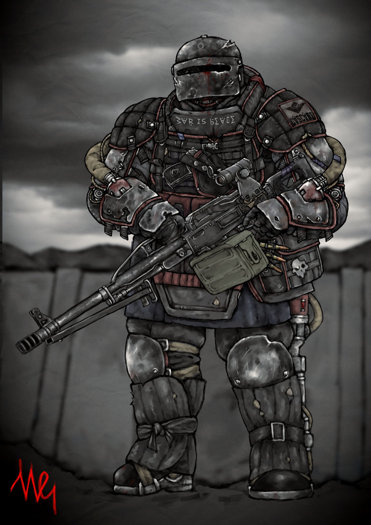 Machine Gunner by kilolal on DeviantArt