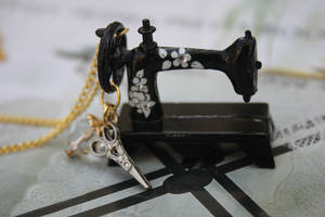 Floral Sewing Machine Necklace