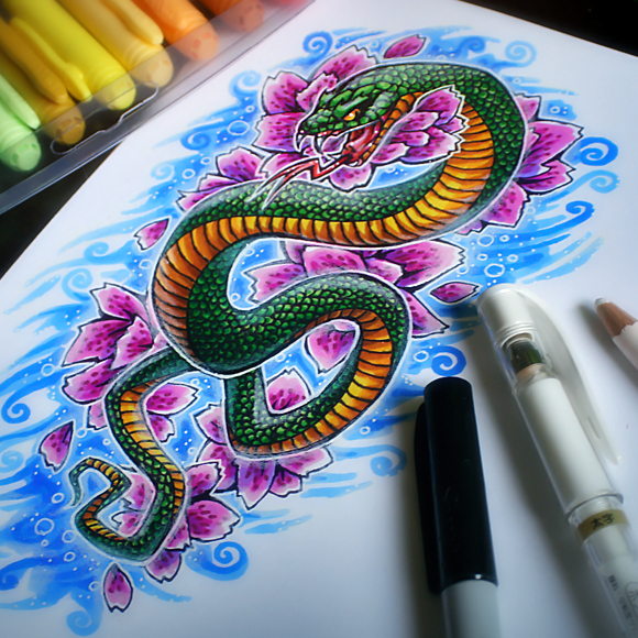 Snake Tattoo Design