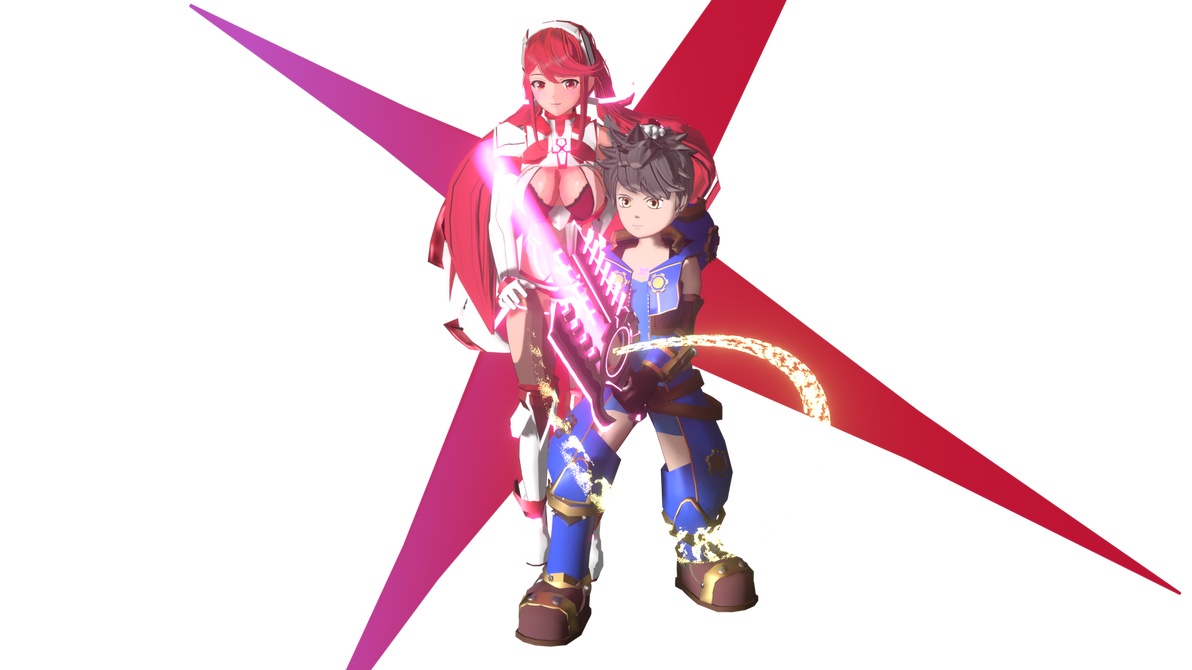 Pyra and Rex by SwarthyCastle5 on DeviantArt