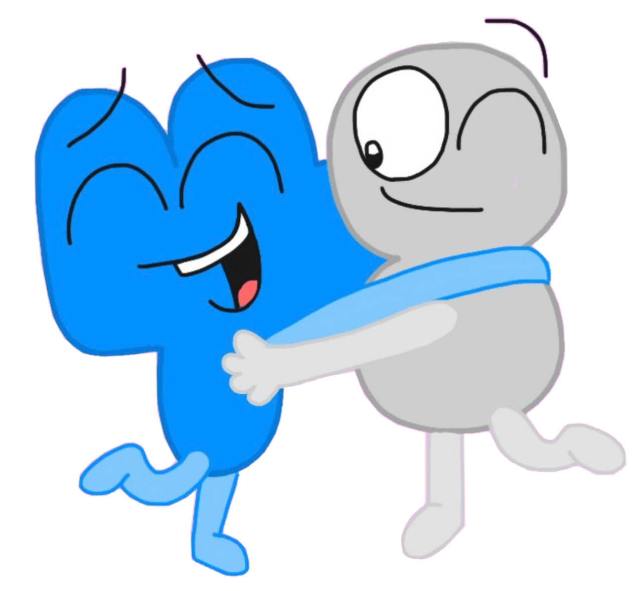Four Bfdi Pattern 4 and 8 Hugging (BFDI/BFB) by TamaraMichael on DeviantArt