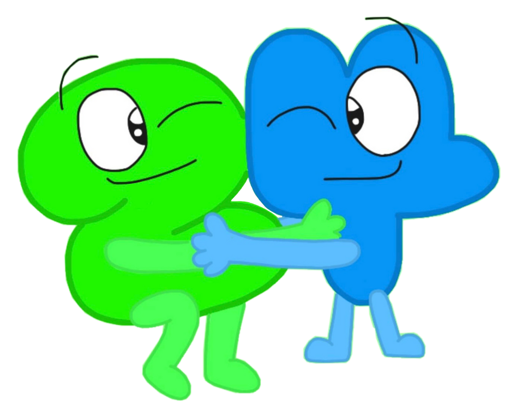 4 and 2 Hugging (BFDI/BFB) by TamaraMichael on DeviantArt