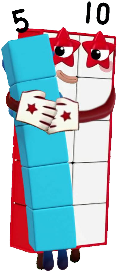 Numberblock 5 and 10 Hugging by TamaraMichael on DeviantArt