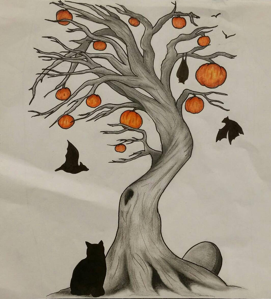 Halloween Tree Tattoo Design By Wolfsartpieces On Deviantart Halloween Tree Tattoo Design By Wolfsartpieces On Deviantart