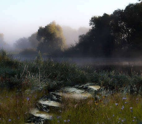 Misty Morning Background