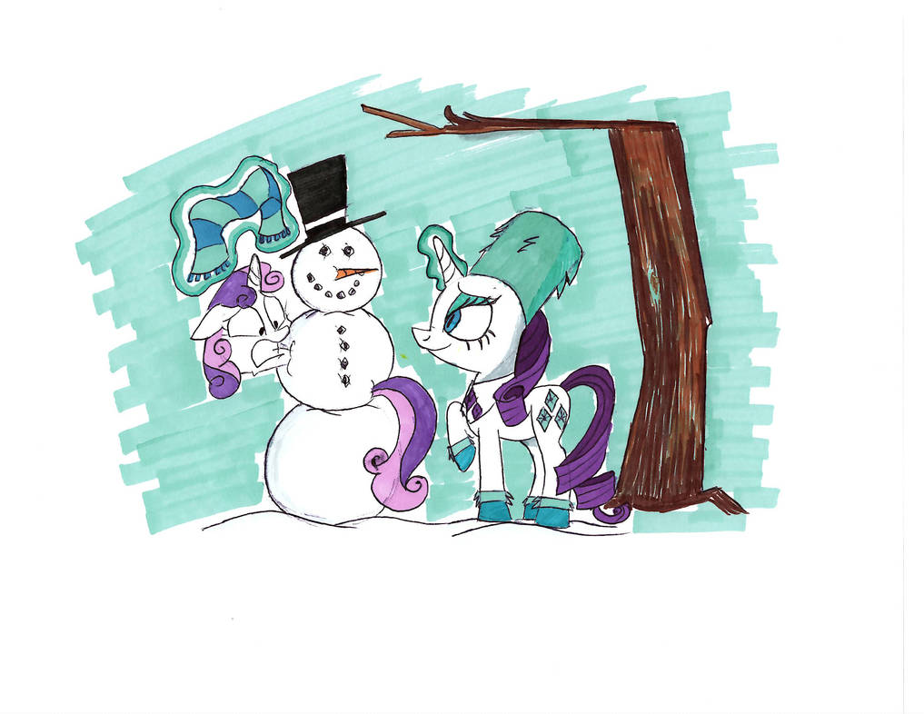 Snow Rarity Deviantart Rarity, do you want to build a snowman? by StarPaintArt on DeviantArt
