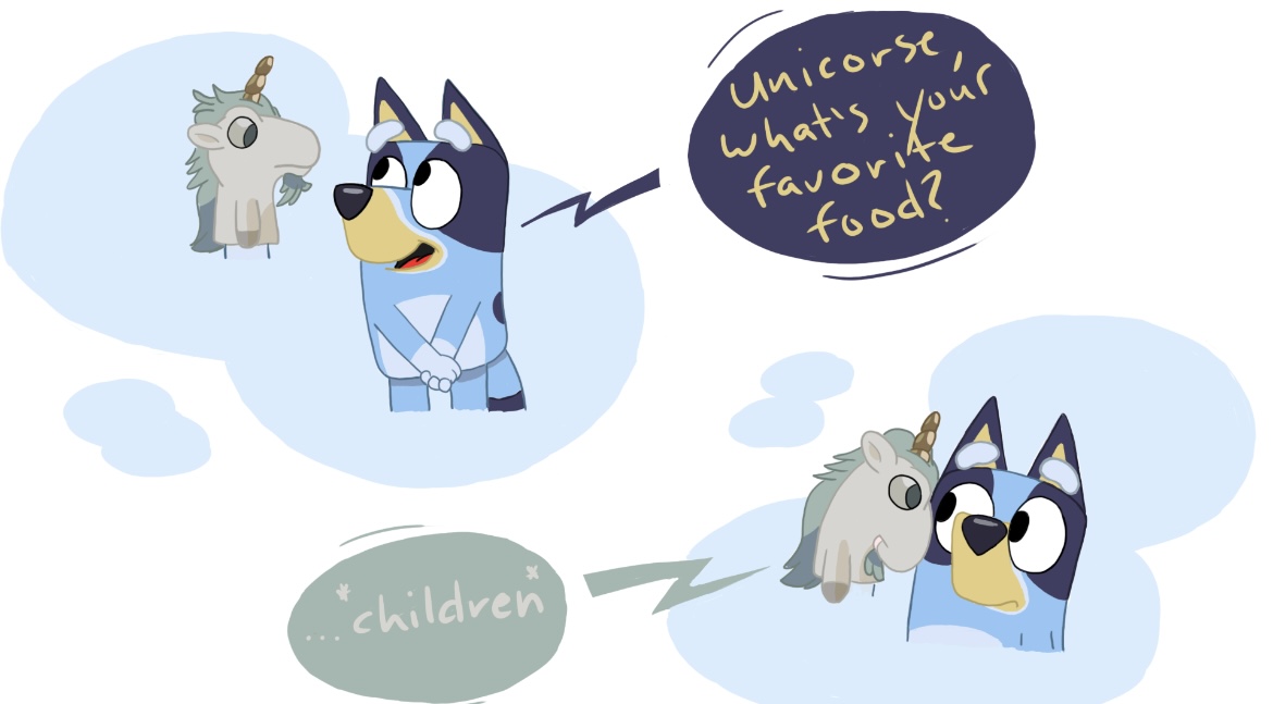 A classic Bluey scene by StarPaintArt on DeviantArt