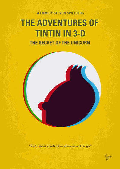 No096 My TINTIN-3D minimal movie poster