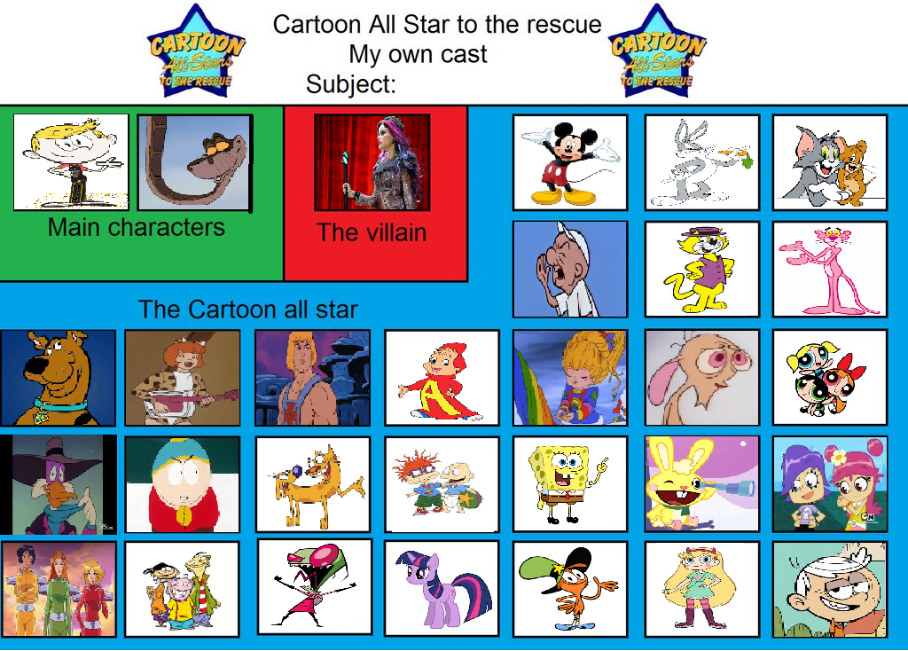 My cartoon Allstars to the rescue Cast by Alicia365armour on DeviantArt My cartoon Allstars to the rescue Cast by Alicia365armour on DeviantArt