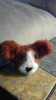 Needle felted puppy