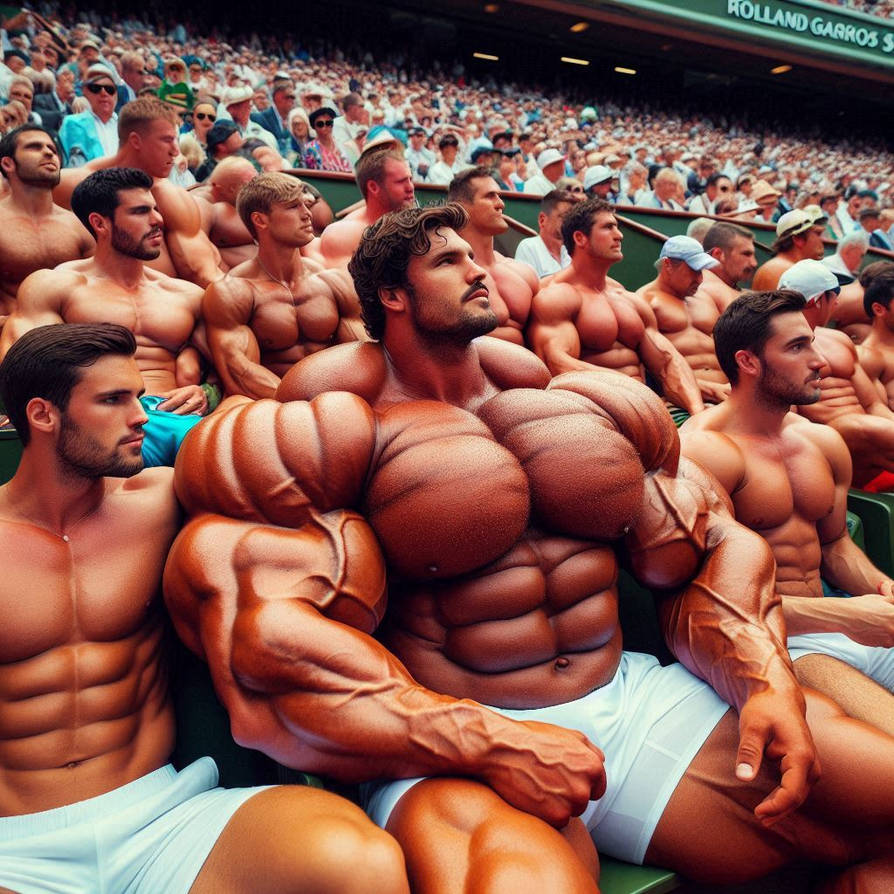Bodybuilder Roland Rajotte Roland Garros 2025 - 080 by Bloich12 on DeviantArt