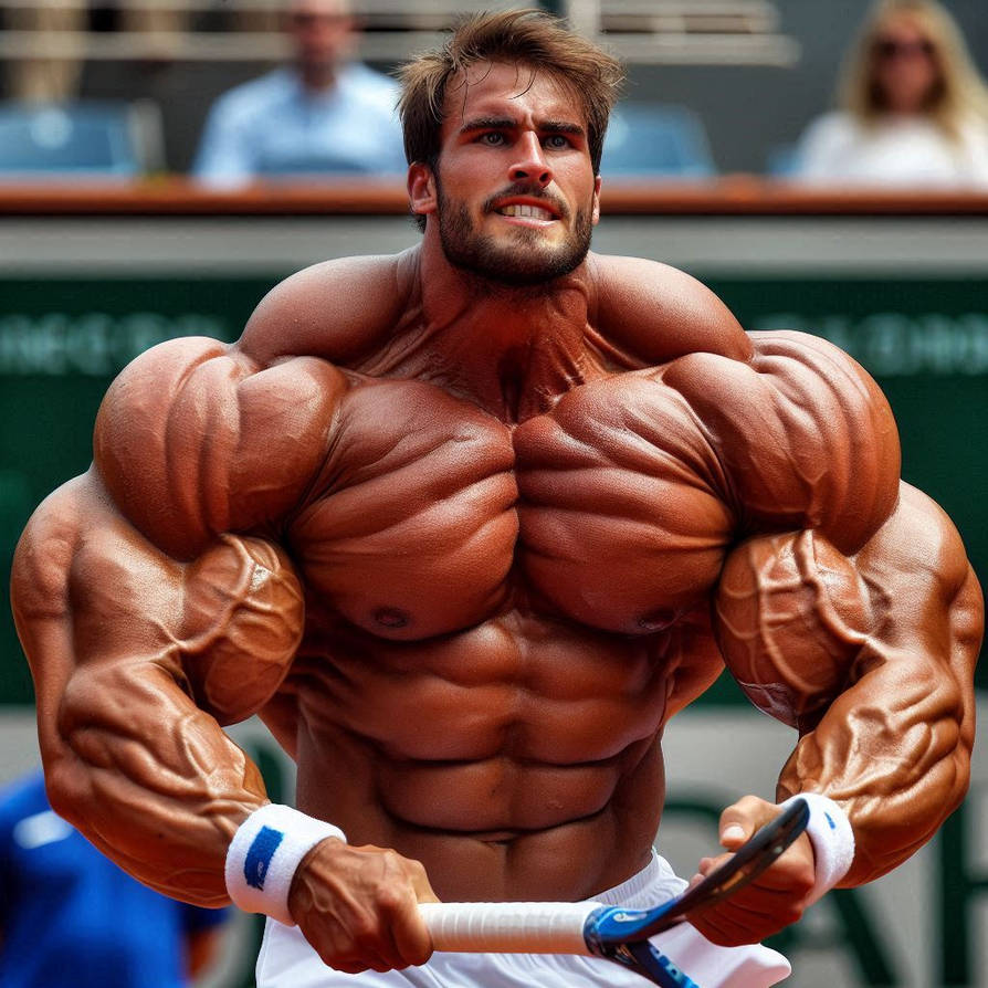 Bodybuilder Roland Rajotte Roland Garros 2025 - 017 by Bloich12 on DeviantArt