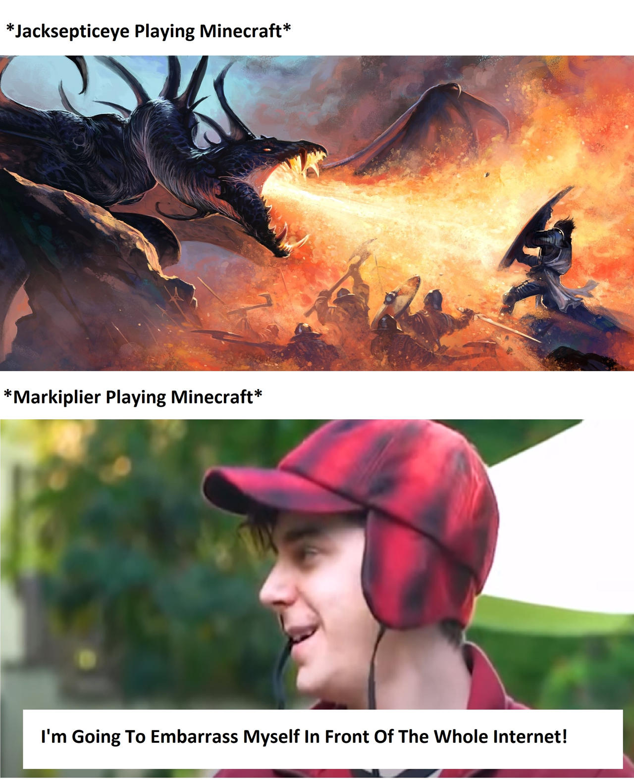 Markiplier Vs Jacksepticeye Meme 3 Minecraft By Raidshadowlegend2 On Deviantart