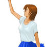 Pointing girl