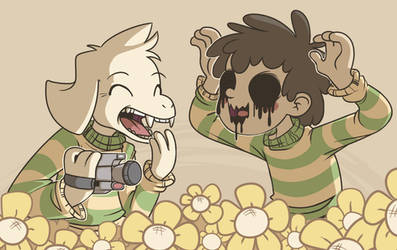 Chara and Asriel