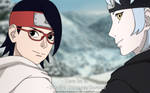 Sarada And Mitsuki waiting for Boruto by xXYorinoYamaXx