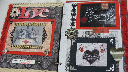 Book art, collage art, altered art, handmade, goth