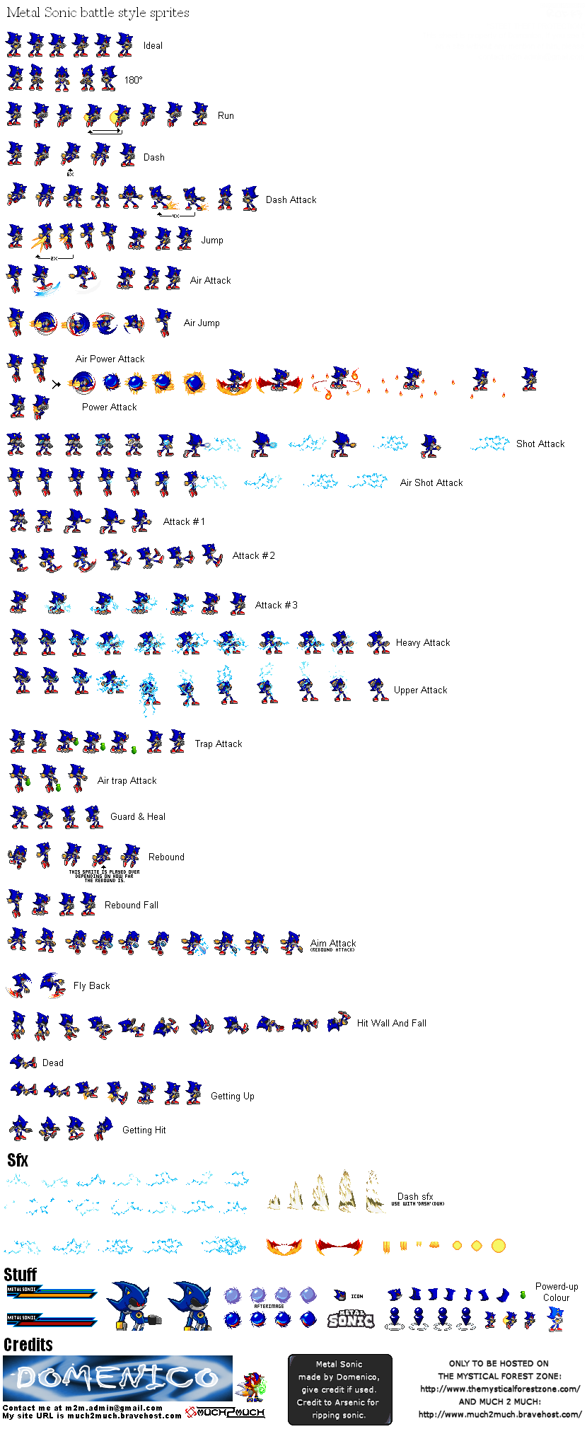 Metal Sonic Sprites Sheet