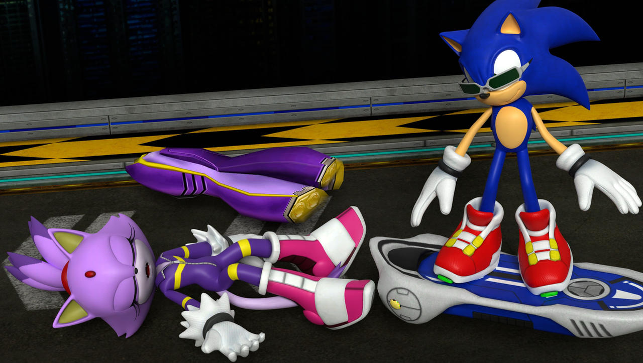Sonic Riders Blaze Deviantart Sonic VS Blaze by bagas121 on DeviantArt